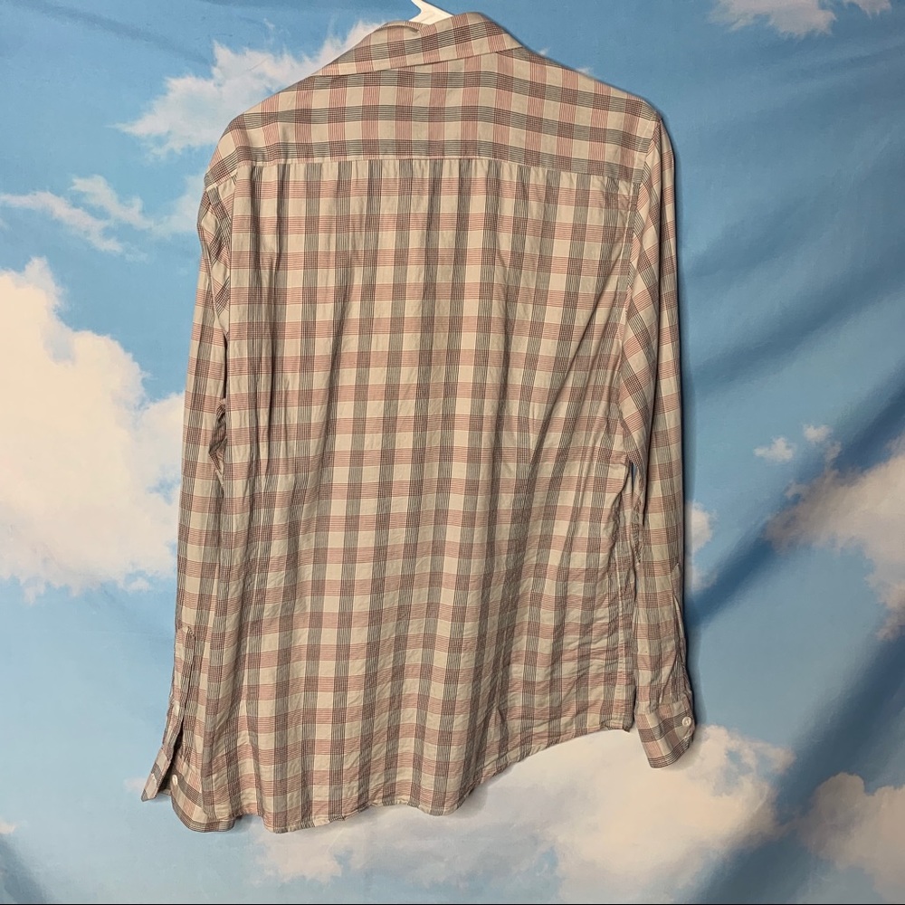 Hyden Yoo- Red & Black Plaid Gray Button Up XLarge - Picture 6 of 11